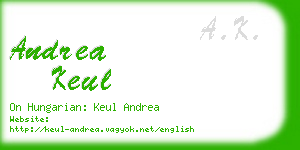 andrea keul business card